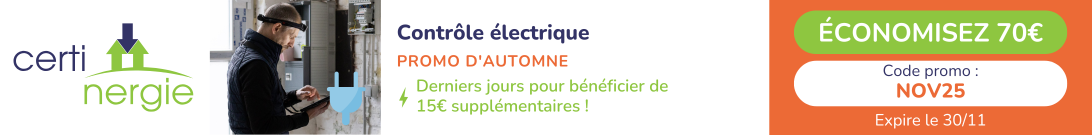 2 Promo d'automne - NOV25 : -15€ supplémentaires sur votre contrôle électrique